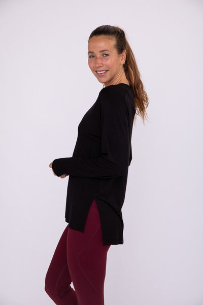 Fargo Basic Long Sleeve - Black-fashion top-Emporium B, Women's Online Fashion Boutique in Colman, South Dakota