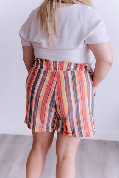 Steph Striped Shorts-shorts-Emporium B, Women's Online Fashion Boutique in Colman, South Dakota
