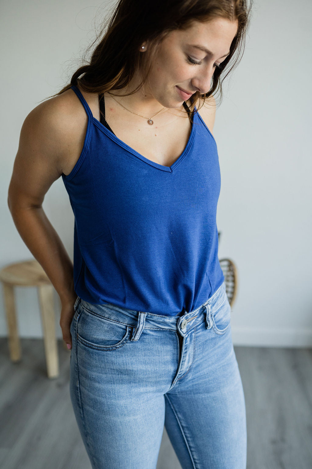 Ashley Reversible Tank - Blue-tank-Emporium B, Women's Online Fashion Boutique in Colman, South Dakota