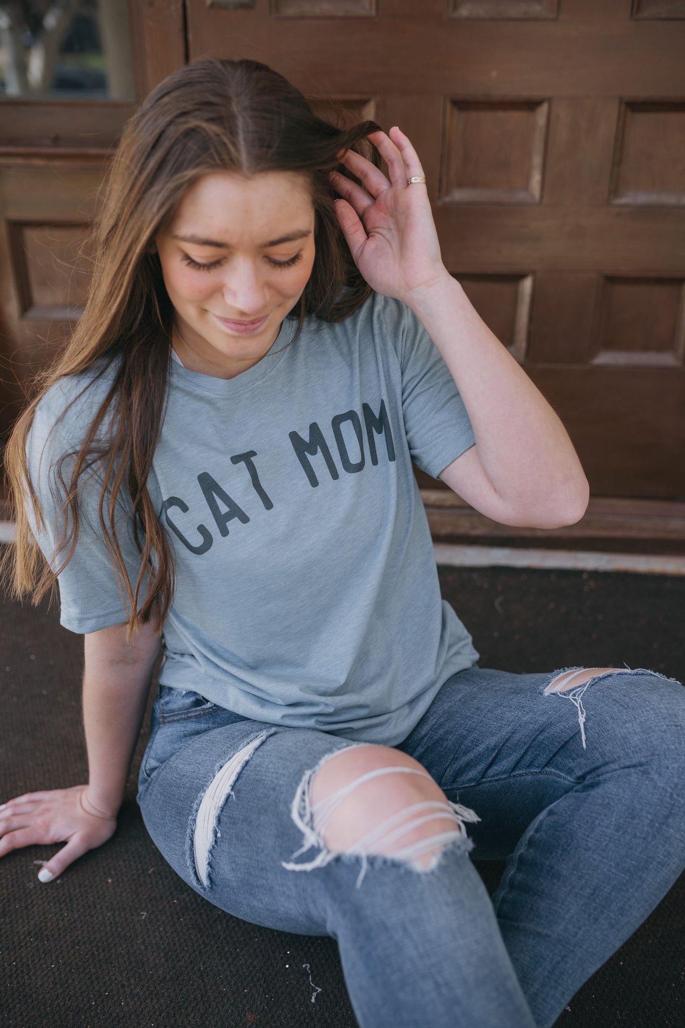 Cat Mom Graphic Tee-graphic tee-Emporium B, Women's Online Fashion Boutique in Colman, South Dakota
