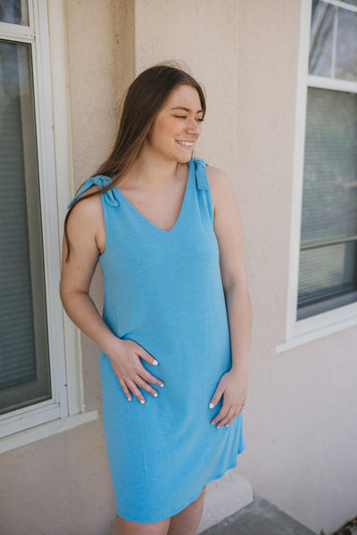 Billie Tank Dress - Blue-midi dress-Emporium B, Women's Online Fashion Boutique in Colman, South Dakota