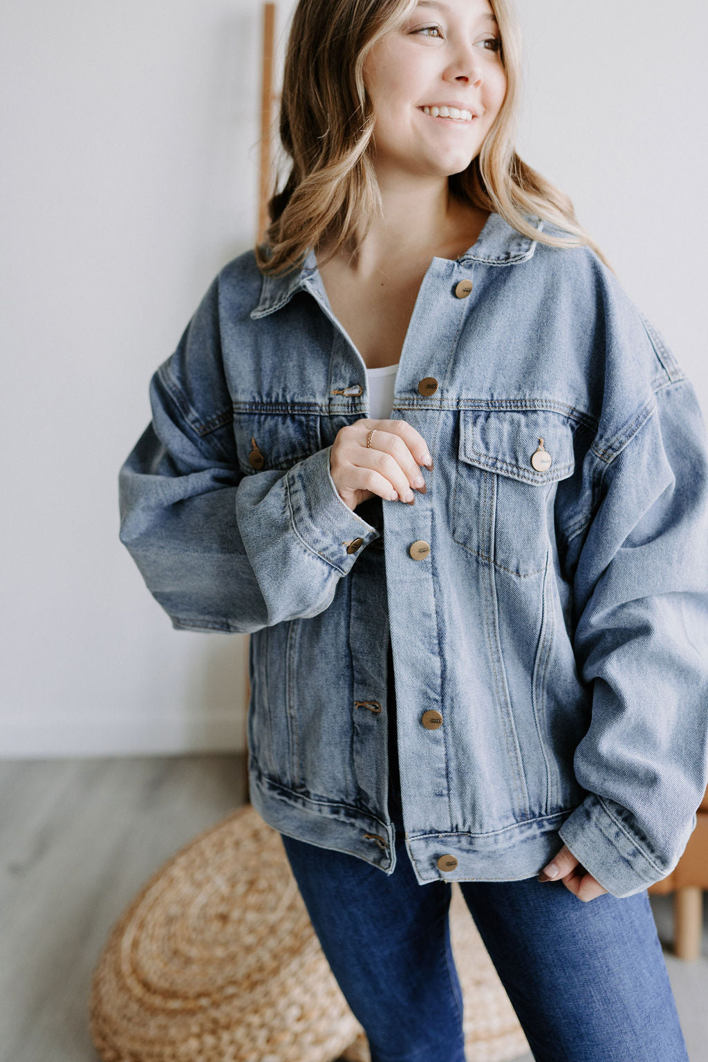 Tessa Medium Wash Denim Jacket-jacket-Emporium B, Women's Online Fashion Boutique in Colman, South Dakota