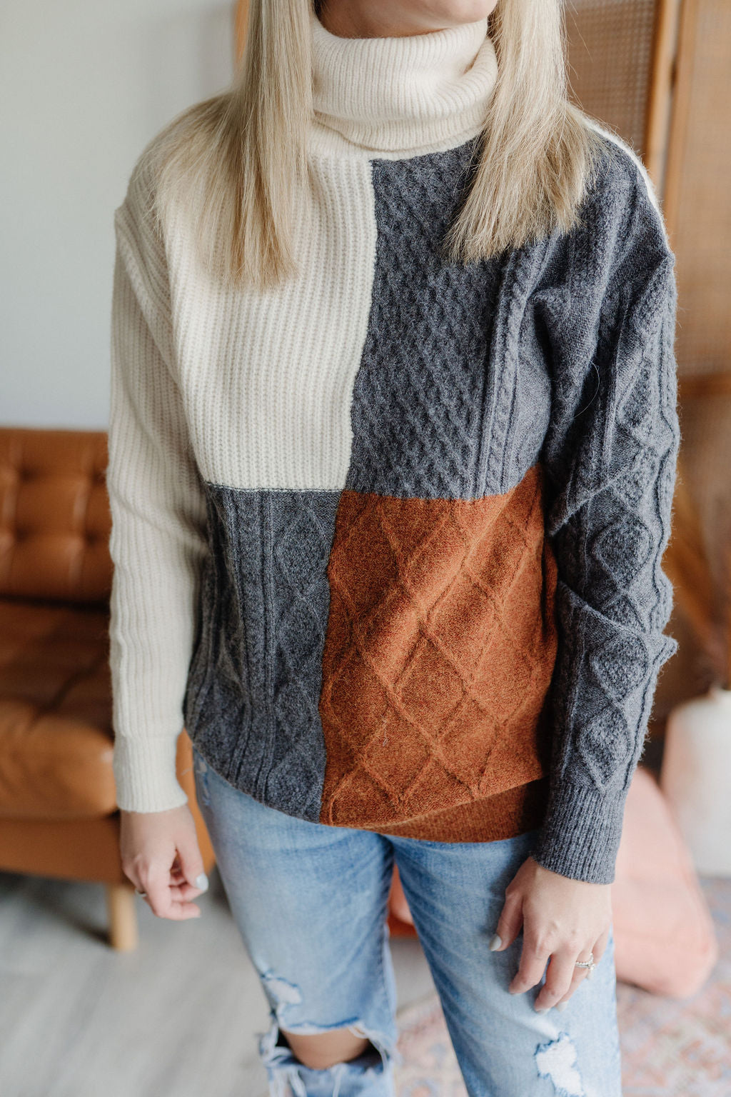 Ashlyn Colorblock Sweater-Sweater-Emporium B, Women's Online Fashion Boutique in Colman, South Dakota
