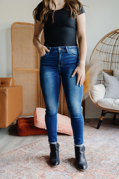 Abba Flying Monkey Mid Rise Skinny Jeans-jeans-Emporium B, Women's Online Fashion Boutique in Colman, South Dakota