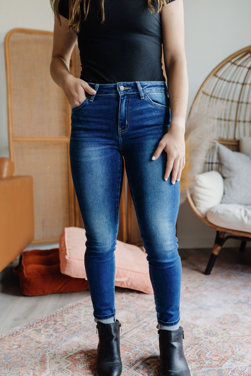 Abba Flying Monkey Mid Rise Skinny Jeans-jeans-Emporium B, Women's Online Fashion Boutique in Colman, South Dakota