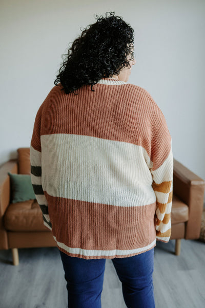 Essie Clay Striped Sweater-Sweater-Emporium B, Women's Online Fashion Boutique in Colman, South Dakota