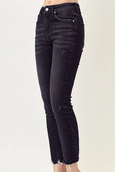 Lane Risen Mid-Rise Black Skinny Jeans-jeans-Emporium B, Women's Online Fashion Boutique in Colman, South Dakota