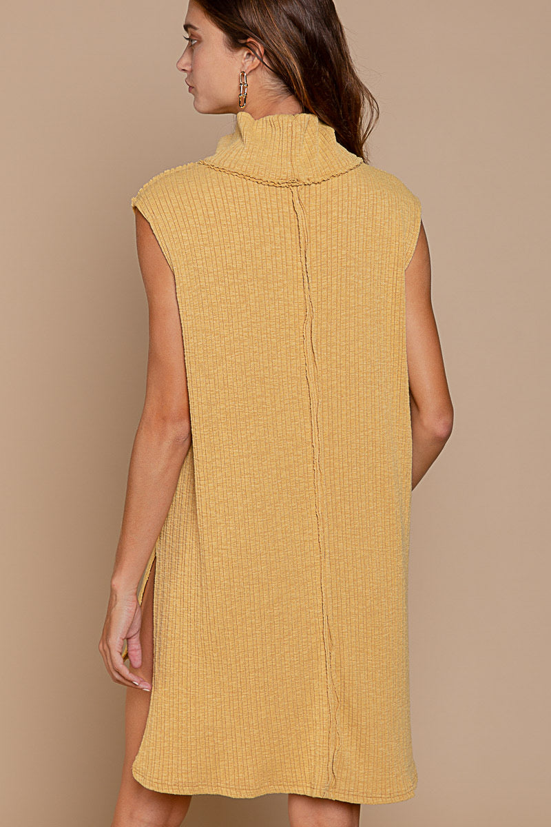 Fletcher Mustard Turtleneck Tunic-fashion top-Emporium B, Women's Online Fashion Boutique in Colman, South Dakota