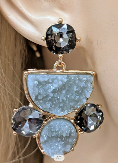 Pippen Natural Stone Earrings-earrings-Emporium B, Women's Online Fashion Boutique in Colman, South Dakota